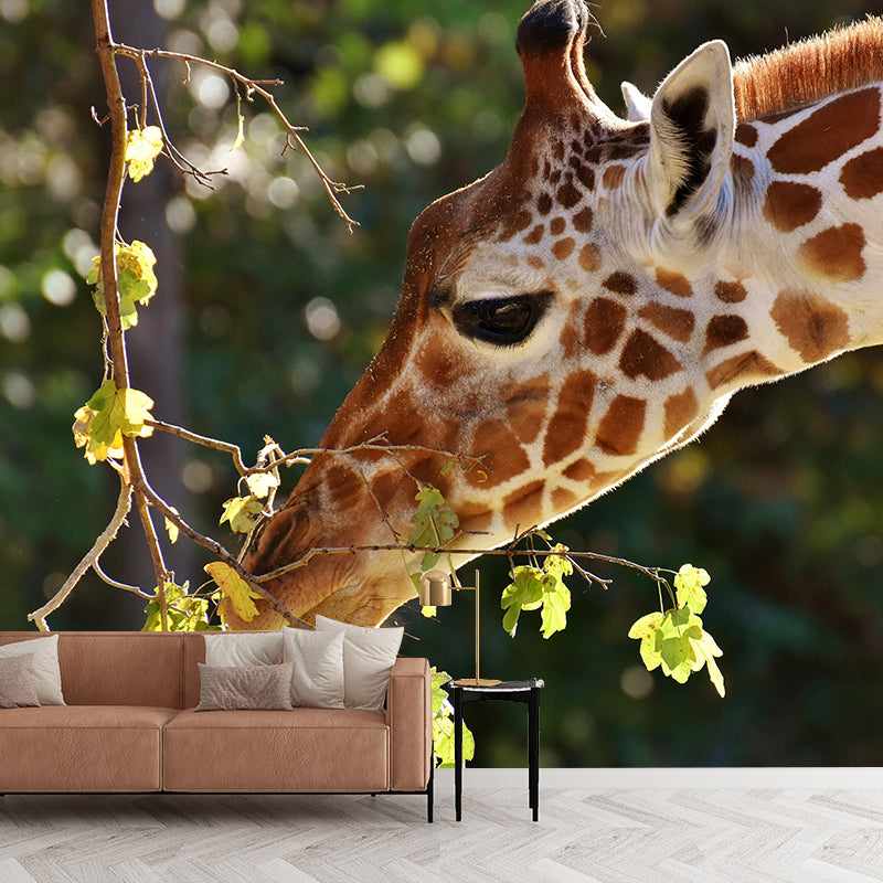 Cute Giraffe Wallpaper Mural Decal Customized Modern Wall Covering for Bedroom