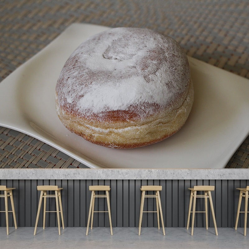 Customized Dessert Food Mural Donut Painting Wallpaper Commerce Shop Mildew Resistant
