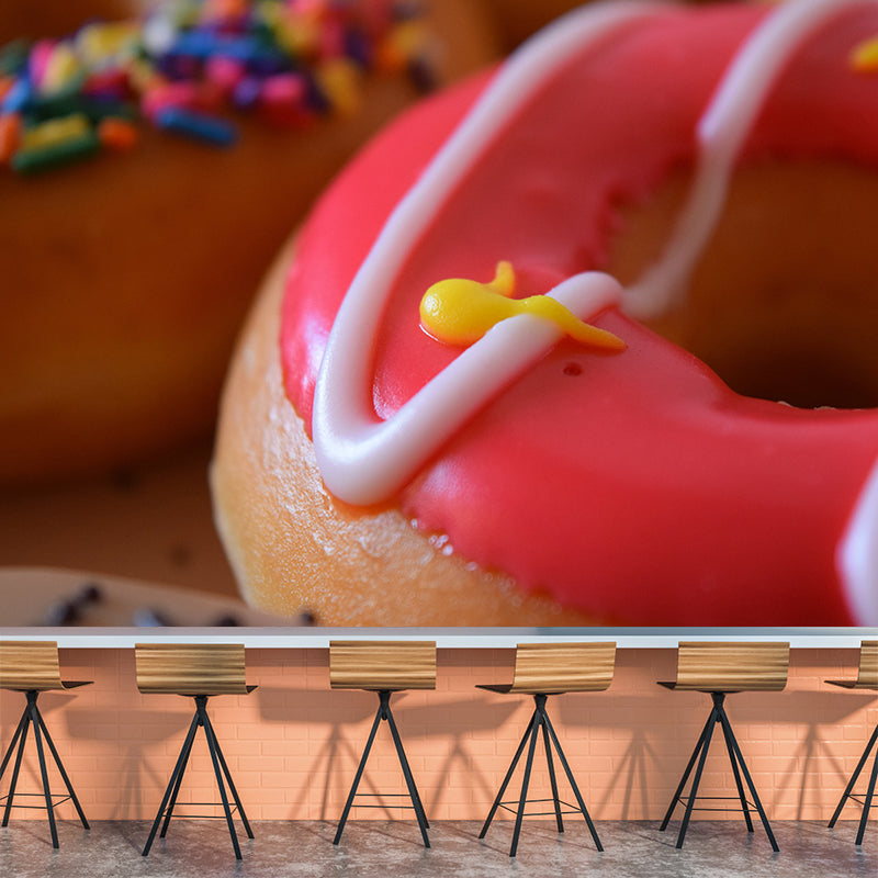 Bright Color Donut Painting Mural Decal Modern Commercial Use Wall Covering