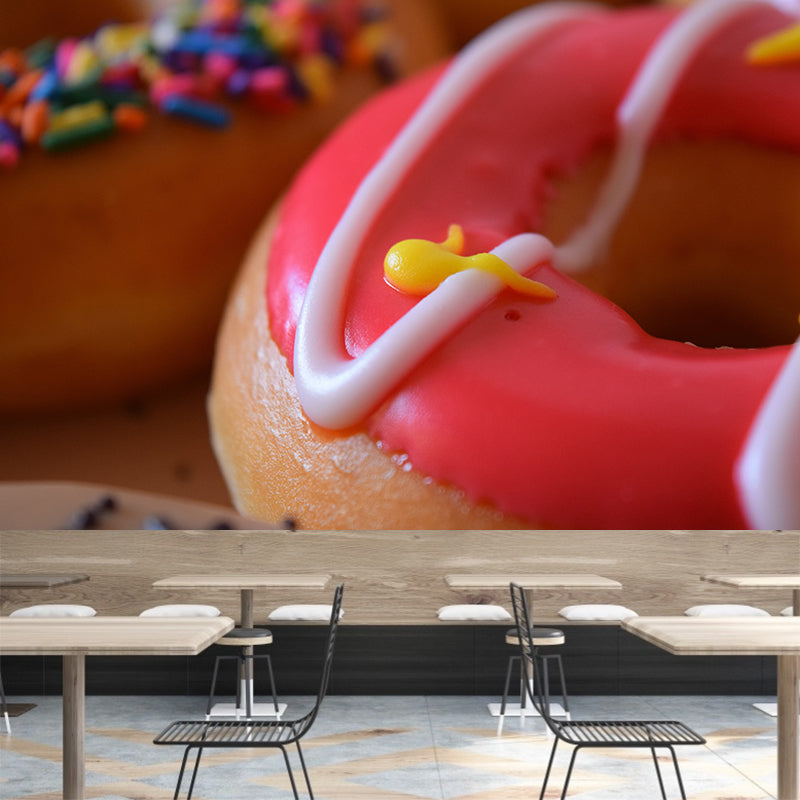 Bright Color Donut Painting Mural Decal Modern Commercial Use Wall Covering