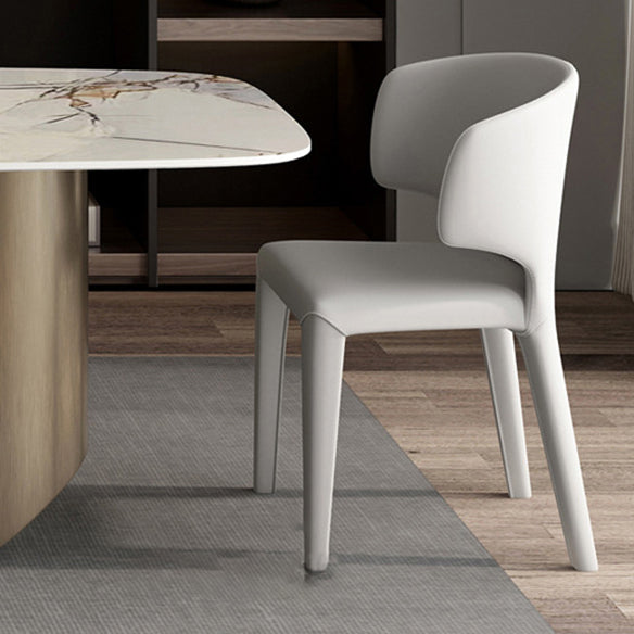 Minimalist Sintered Stone Rectangle Dining Set White Standard Dining Set for Kitchen