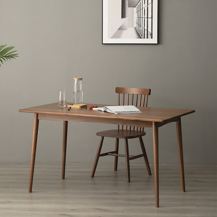 Contemporary Solid Wood Top Dining Room Furniture with Wooden 4 Legs Table Dinette Set