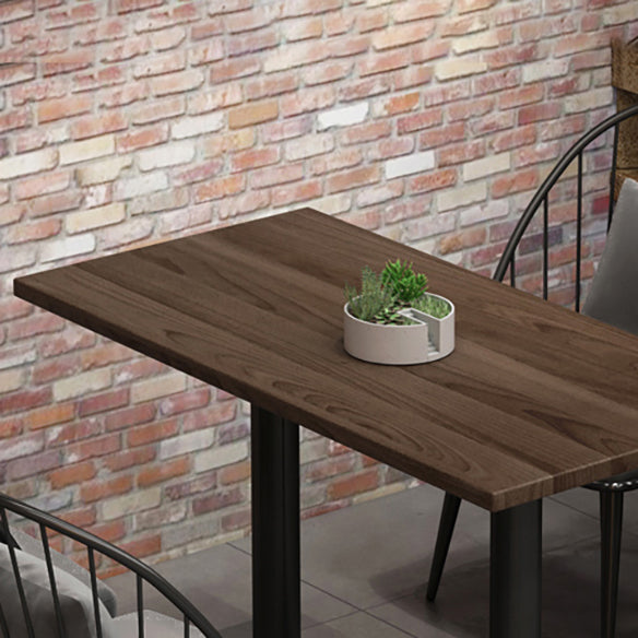 Industrial Style Solid Wood Top Dining¬†Room¬†Set with Rectangle Shape Dining Table Furniture