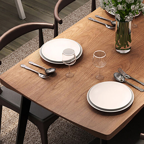 Industrial Style Solid Wood Top Dining¬†Room¬†Set with Rectangle Shape Table Dining Room Set