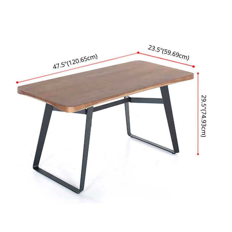 Industrial Style Solid Wood Top Dining¬†Room¬†Set with Rectangle Shape Table Dining Room Set