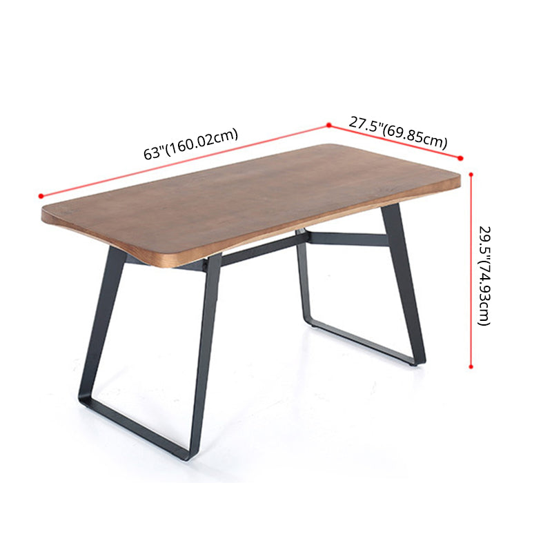 Industrial Style Solid Wood Top Dining¬†Room¬†Set with Rectangle Shape Table Dining Room Set