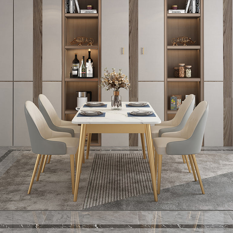 Muebles de piedra sinterizada de cocina moderna de altura estándar comedor formal † ROOMA † Table † Set