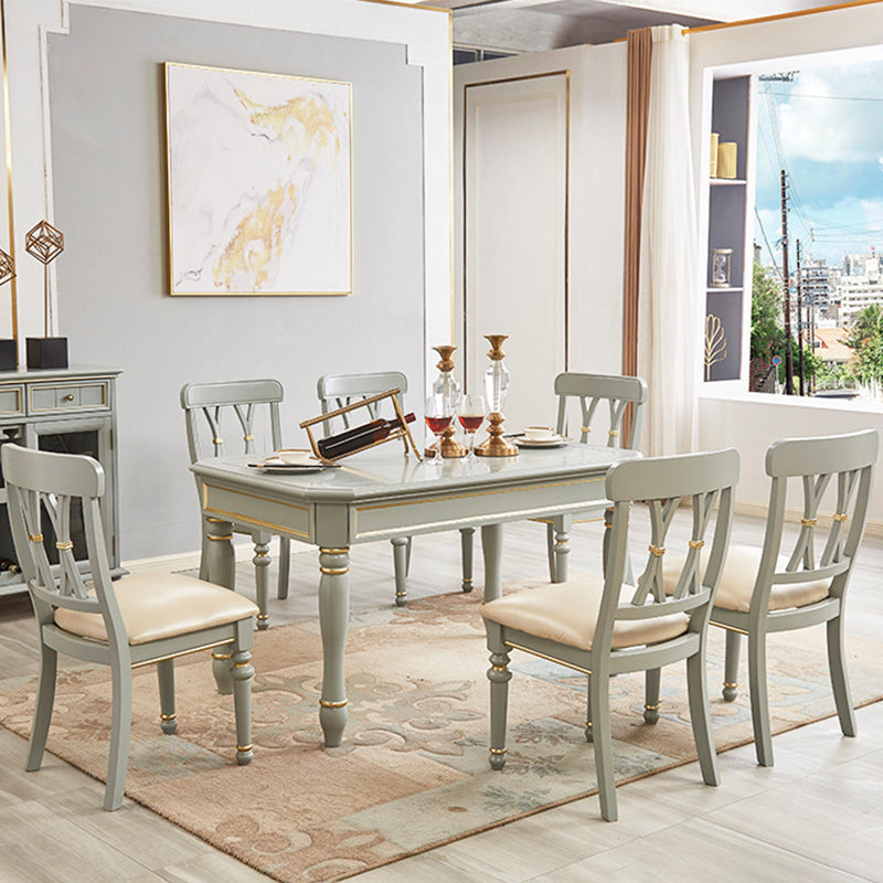 Traditional Wooden Dining¬†Room¬†Set with Rectangle Table Home Dining Table Furniture