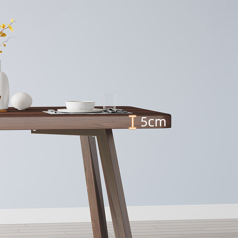 Wooden Modern Dining Room Set with Double Pedestal Base Formal Table Set for Home Use