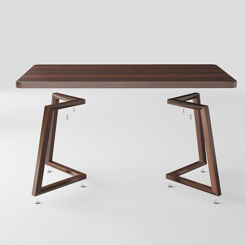 Wooden Modern Dining Room Set with Double Pedestal Base Formal Table Set for Home Use