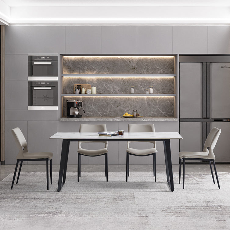 Modern Sintered Stone Dining Set White Multi Purpose Dining Table Furniture for Dining Room