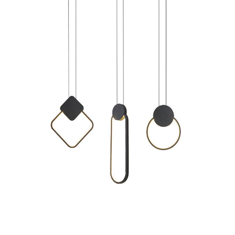 Contemporary One-Light White Metal Pendant Lighting for Dinning Room Cafe