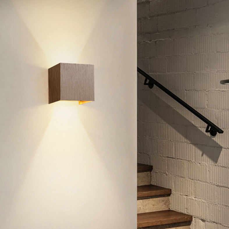 Lámpara montada en la pared cuadrada lámpara de montaje de pared de vidrio moderna para sala de estar