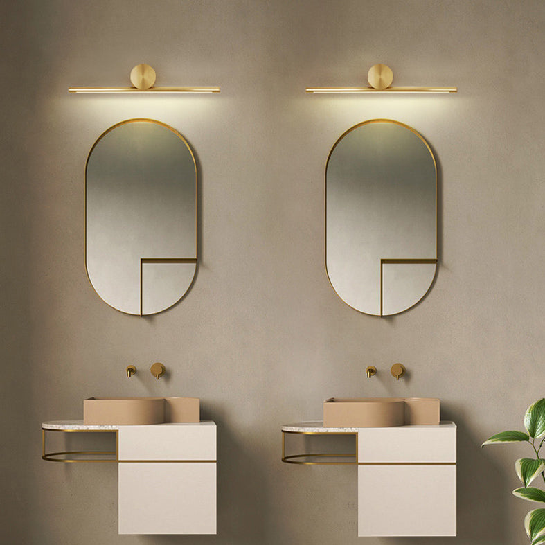 Luces de pared de tocador lineal Simplicidad posmoderna Disparo de pared acrílico para baño