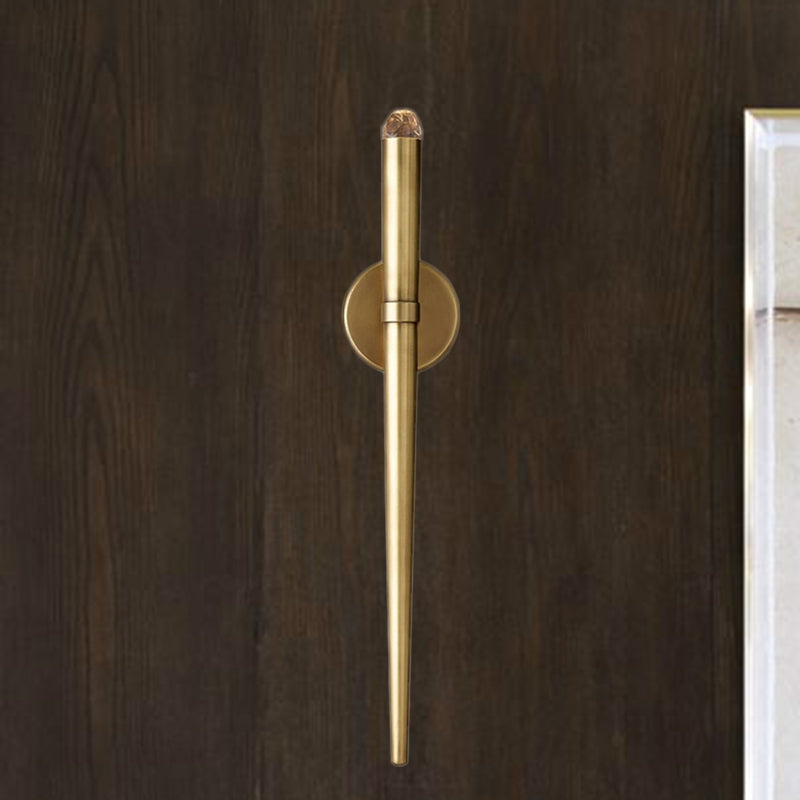 Luce con patallette cono nero/in ottone tradizionale 1 missale da parete in metallo a testa in luce calda/bianca