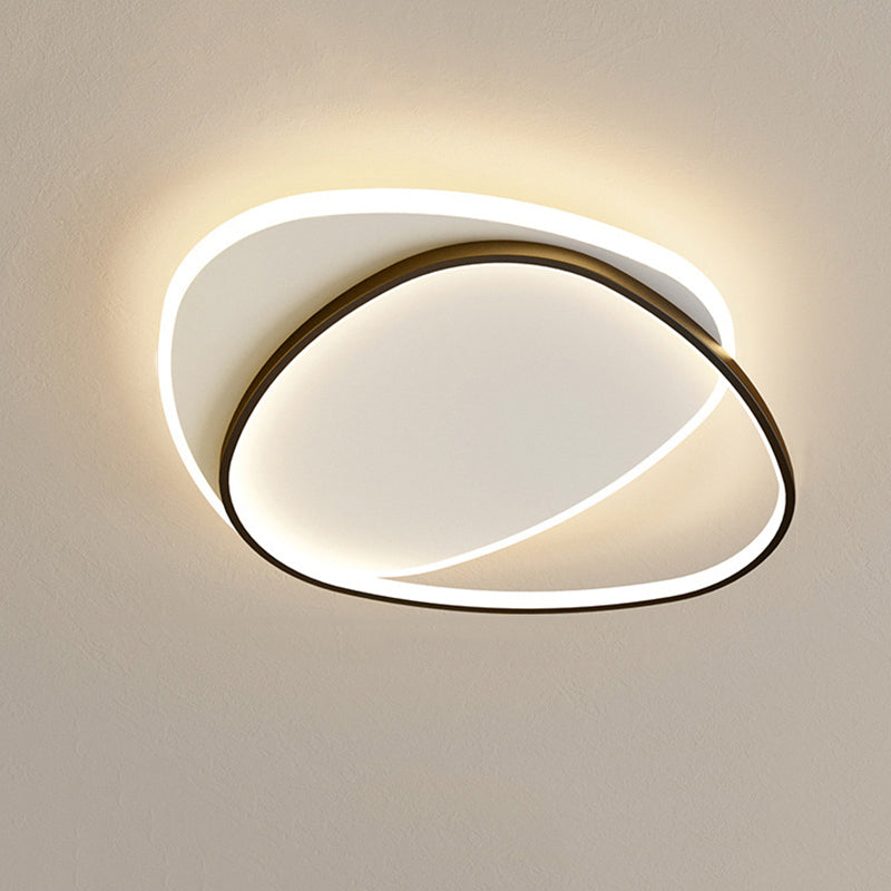 Plafonnier encastré de style moderne en acrylique, plafonnier à LED géométrique à 1 lumière
