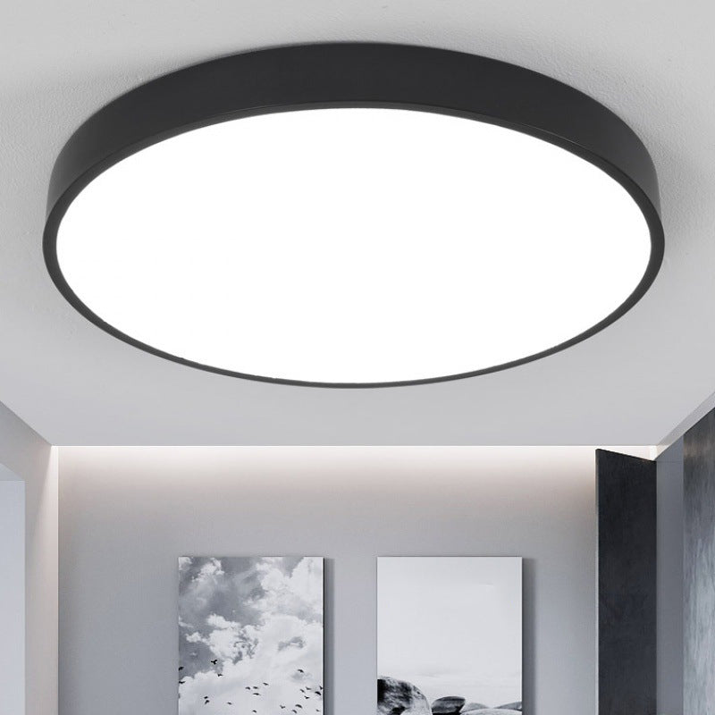 Acrylic Drum Flush Mount Ceiling Lighting Fixture Modern Style 1-Light Led Flush Ceiling Lights