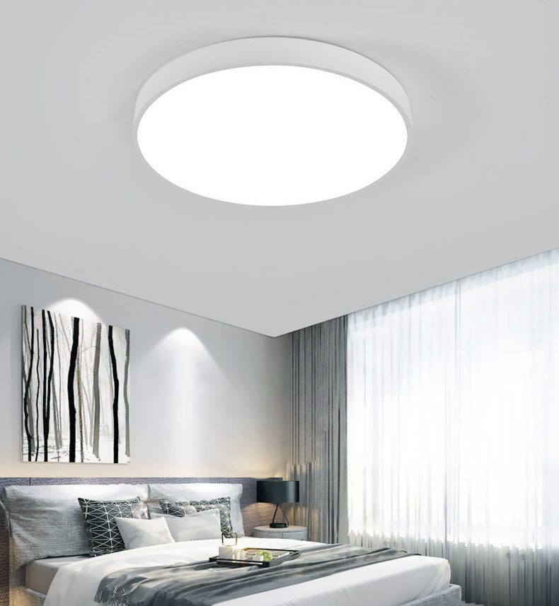Acrylic Drum Flush Mount Ceiling Lighting Fixture Modern Style 1-Light Led Flush Ceiling Lights