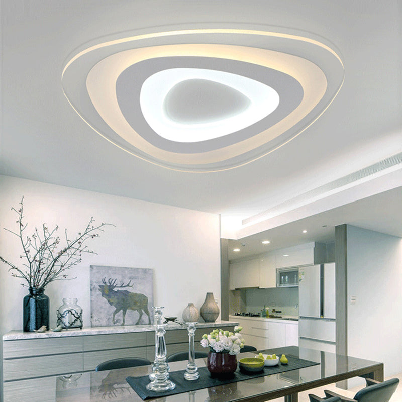 Geometrical Acrylic Led Flush Mount Ceiling Lamp Fixtures Modern Style 1-Light Flush Light