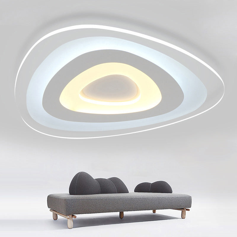 Geometrical Acrylic Led Flush Mount Ceiling Lamp Fixtures Modern Style 1-Light Flush Light