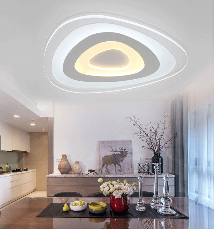 Geometrical Acrylic Led Flush Mount Ceiling Lamp Fixtures Modern Style 1-Light Flush Light