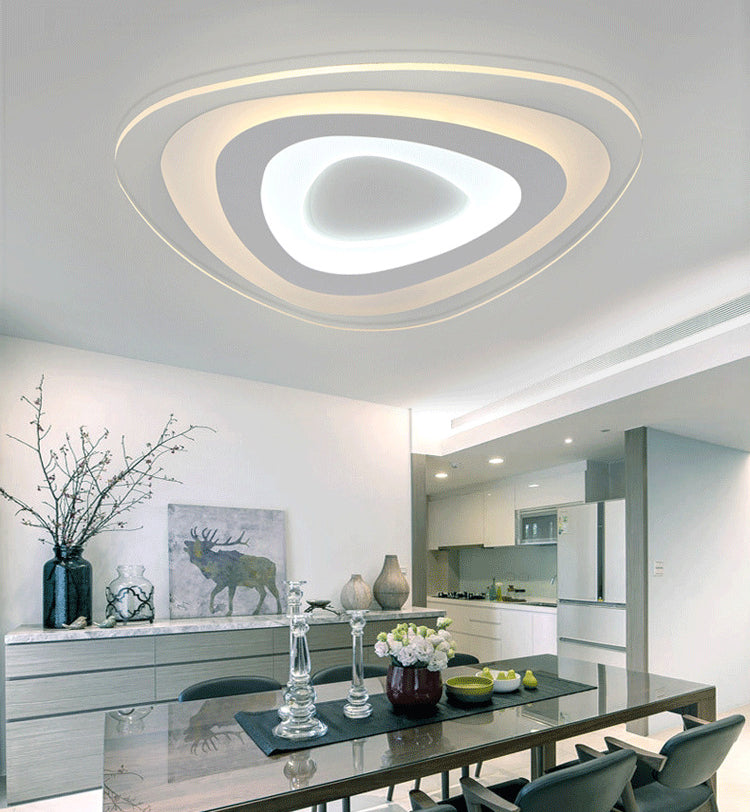 Geometrical Acrylic Led Flush Mount Ceiling Lamp Fixtures Modern Style 1-Light Flush Light