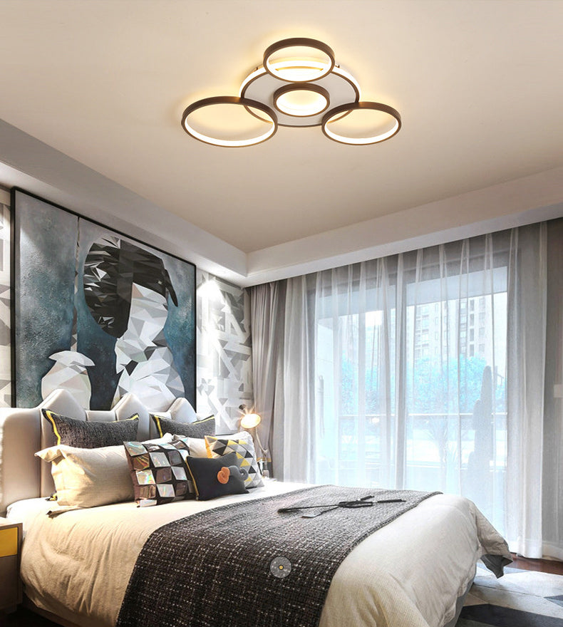 Geometric Acrylic Flush Ceiling Light Fixtures Modern Style 1-Light Flush Mount Fixture