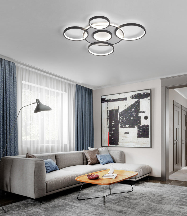 Geometric Acrylic Flush Ceiling Light Fixtures Modern Style 1-Light Flush Mount Fixture