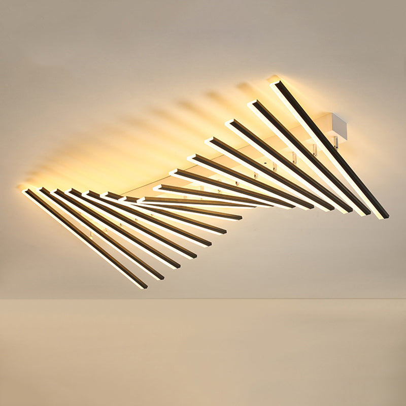 Barra delgada LED ACRYLIC FLUSH LEUCHAS DE CADO MODERNO Lámpara de montaje de 15 luces de 15 luces