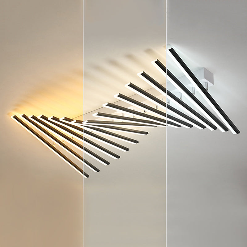 Barra delgada LED ACRYLIC FLUSH LEUCHAS DE CADO MODERNO Lámpara de montaje de 15 luces de 15 luces