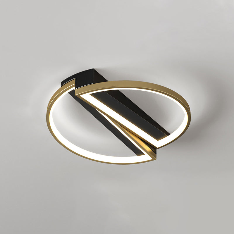 Luces de techo de montaje en superficie de metal de estilo moderno Lámpara de montaje geométrica de 1 luces de 1 luces