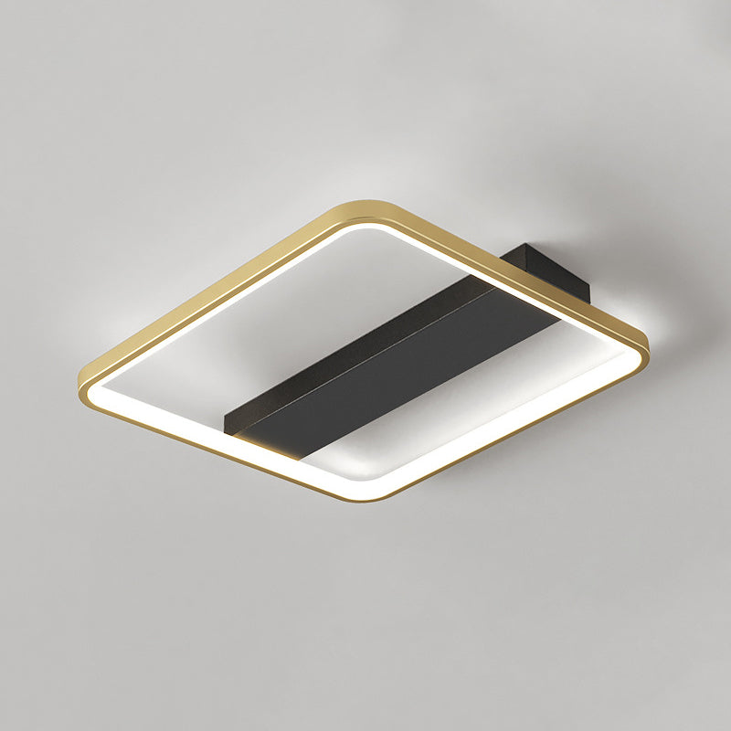 Luces de techo de montaje en superficie de metal de estilo moderno Lámpara de montaje geométrica de 1 luces de 1 luces