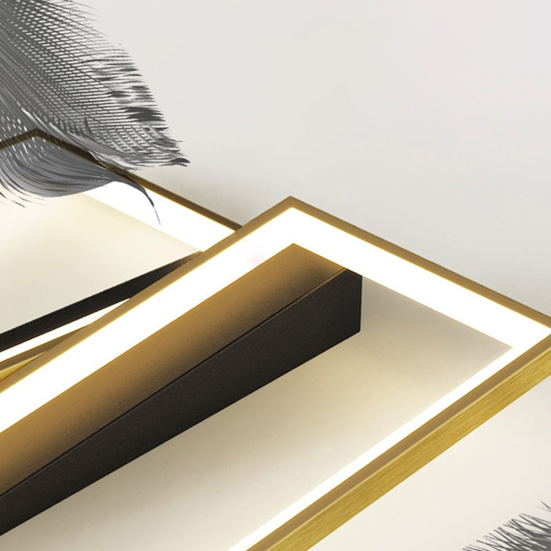 Luces de techo de montaje en superficie de metal de estilo moderno Lámpara de montaje geométrica de 1 luces de 1 luces