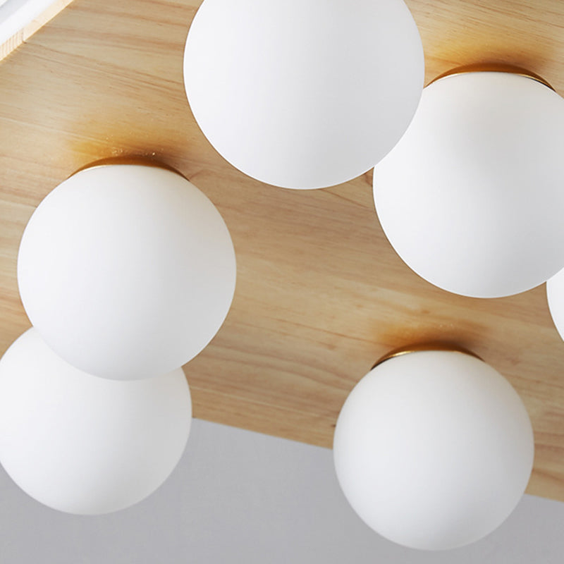 Lámpara de techo geométricamente semi - incrustada de vidrio OPAL lámparas de techo de estilo moderno dormitorio semi - incrustadas