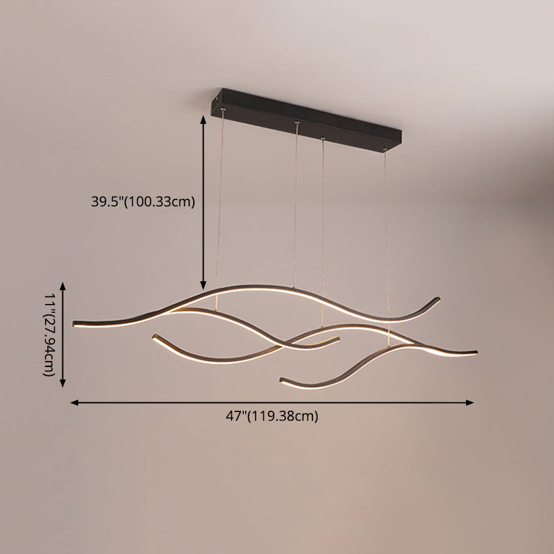 Linear Island Pendant LED New Modern Ceiling Pendant Light for Dining Room