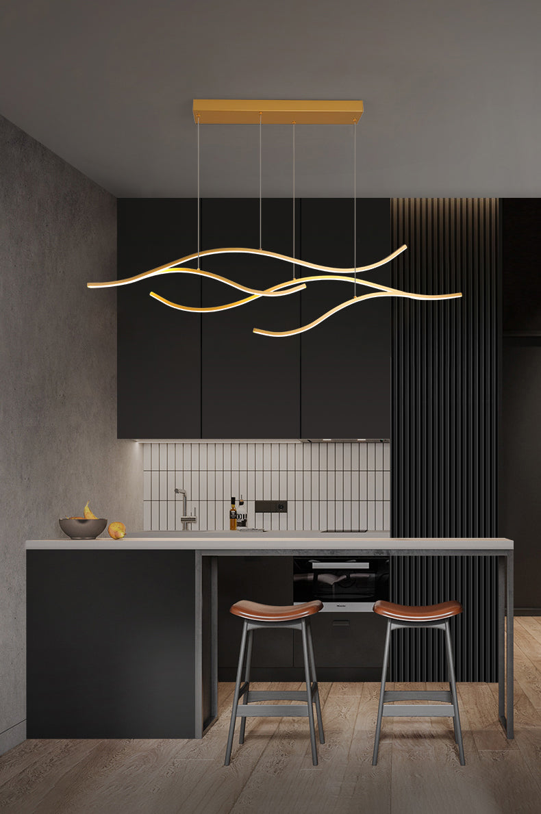 Linear Island Pendant LED New Modern Ceiling Pendant Light for Dining Room