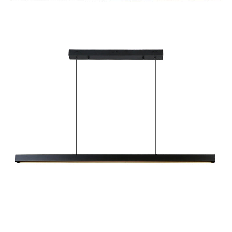 Modern Metal Chandelier Lamp Linear 1-light LED Island Pendant for Dining Room