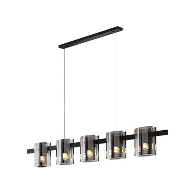 Modern Kitchen Island Lighting with Shape Island Lighting Glass 5 Light Island Lights