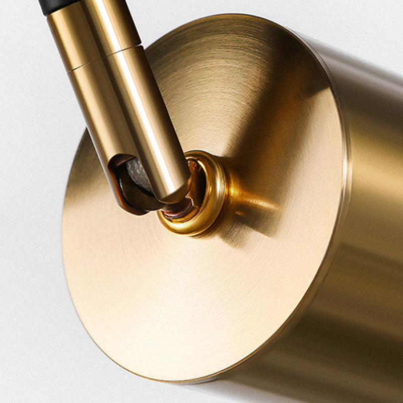 Modern Isola illuminazione cilindro lampadario isola metallo 5 illuminazione dell'isola in oro e nero