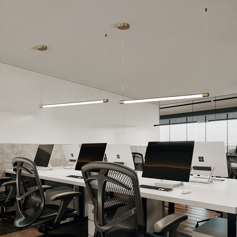 Linear Island Light Fixture Modern Island Lighting Metal Island Pendants 1 Light