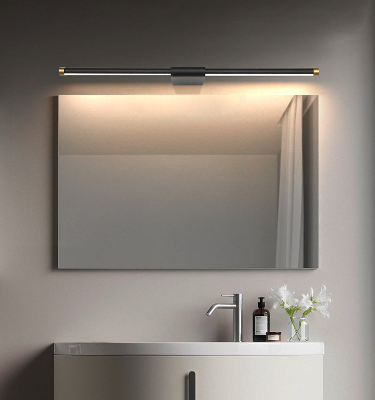 Metal linear Shade Mirror Wall Lights Modern 1 Head Wall Mount Fixture in White and Black