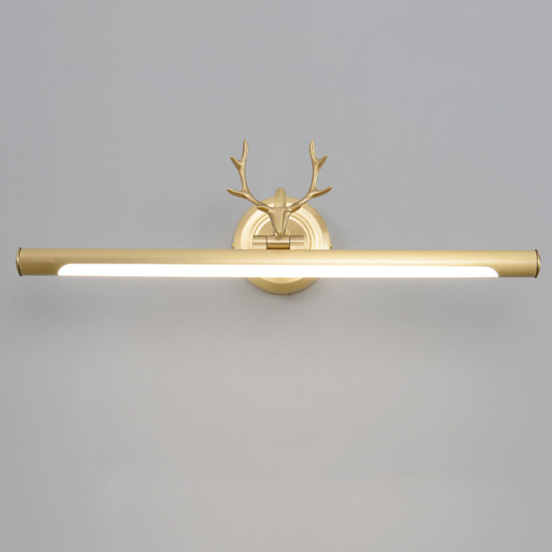 Metal linear Shade Mirror Wall Lights Modern 1 Head Wall Mount Fixture