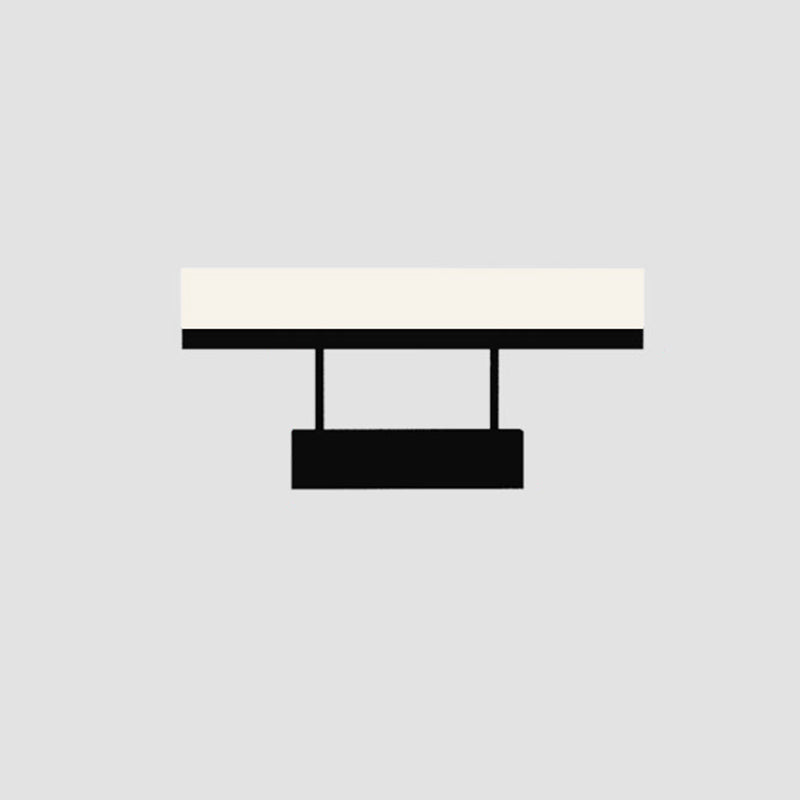 Acconde da muro di tonalità lineare a 1 luce moderna moderna illuminazione da parete specchio in stile semplice in bianco