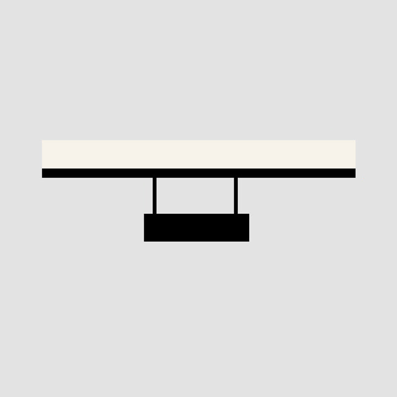 Acconde da muro di tonalità lineare a 1 luce moderna moderna illuminazione da parete specchio in stile semplice in bianco