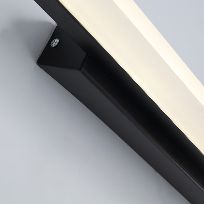 Acconde da muro di tonalità lineare a 1 luce moderna moderna illuminazione da parete specchio in stile semplice in bianco