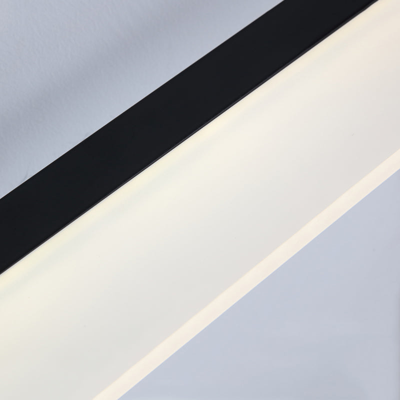 Acconde da muro di tonalità lineare a 1 luce moderna moderna illuminazione da parete specchio in stile semplice in bianco