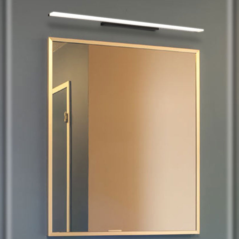 Metal linear Shade Mirror Wall Lights Modern 1 Head Wall Mount Fixture
