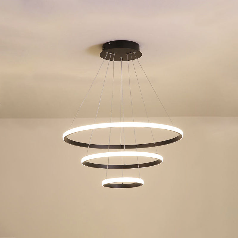 Modern Chandeliers For Dining Room Multiple Rings Chandelier Lighting Fixtures