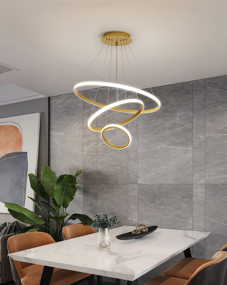 Modern Chandeliers For Dining Room Multiple Rings Chandelier Lighting Fixtures