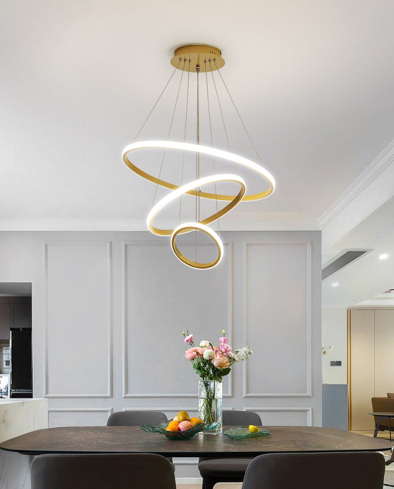 Modern Chandeliers For Dining Room Multiple Rings Chandelier Lighting Fixtures